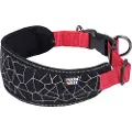 Rukka Cube Soft Halsbånd, rød / sort - Str. L: 45-70 cm halsvidde, B 30 mm