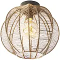 QAZQA Industriel loftslampe bronze med sort - Dong