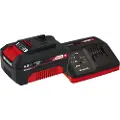 Einhell Power-X-Change starterkit 18V/4,0 Ah batteri og 3A oplader.