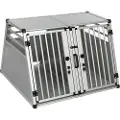 Zooplus Exclusive AluRide dobbelt hundebur til bilen - XL: B 97 x D 92 x H 68 cm