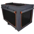 Zooplus Exclusive Sammenklappelig Nylonboks Alu Deluxe - Str. XL: B 71 x D 106 x H 68,5 cm