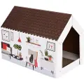 Zooplus Exclusive XL-kattehus Home inkl. kradsebræt - L 58 x B 36 x H 41 cm