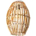 QAZQA Rustik loftslampe bambus og hvid - Canna Capsule