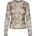 Noisy May Langærmet Mesh Top