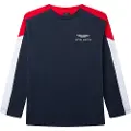 Hackett London Hackett Londontil drenge. HK500853 T-shirt Amr Multi Ls Tee navy (15/16Años= 170/175cm), Rød, Casual, Bomuld, Lange ærmer, Blå, børnetøj