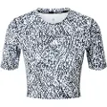 Adidas Techfit Print Crop T-shirt Med Korte ærmer