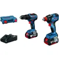 Bosch Gdx 18v-200+gsb18v-55 Professional L-boxx Slagskruetrækker