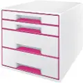 Leitz Wow Desk Cube 4 Skuffer 2 Store Og 2 Små Buc-skuffer