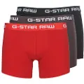 G-Star G-Startil mænd. D05095-2058-8527 Pakke med 3 klassiske trusser rød, brun, sort (XS), Afslappet, Bomuld
