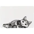 Trixie Place Mat Cat 44 × 28 cm white/black
