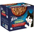 Felix 20 x 85 g + 2 x 40 g Latz "Sensations Crunchy Crumbles" - Blandet kød