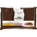 Gourmet Prøvepakke: Gourmet A la Carte 4 x 85 g - And, Fjerkræ, Sardin, Ørred