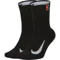 Nike NikeCourt Multiplier Cushioned-tennis-crewstrømper (2 par) - sort