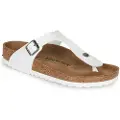Birkenstock Birkenstocktil kvinder. 745531 Sandaler Normal Gizeh Birko-Flor hvid (39), Fast, Ingen, Casual