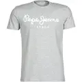 Pepe Jeans Pepe Jeanstil mænd. PM508210 Original Stretch T-shirt N grå (XXL), Sort, Casual, Bomuld, Korte ærmer