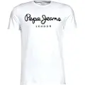 Pepe Jeans Pepe Jeanstil mænd. PM508210 T-shirt Original Stretch N hvid (XL), Casual, Bomuld, Korte ærmer