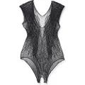 Obsessive B112 - englevinger, åben netkropsdragt (sort) - XL/XXL