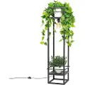 QAZQA Industriel gulvlampe sort - Cage Rack