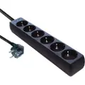 Pro AC power strip - 5 m - Sort