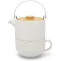 Bredemeijer Tekande UMEA TEA TIL EN 500 ml, med tekop, hvid, Bredemeijer