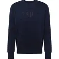 Gant Ganttil mænd. 2036017 Tonal Shield navy sweatshirt med rund halsudskæring (M), Casual, Bomuld, Lange ærmer, Blå