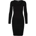 Vero Moda Willow Sweetheart Langærmet Midi-kjole