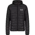EA7 EA7til mænd. 8NPB02_PN29Z Core Identity foldbar quiltet jakke med hætte, sort (XXL), Casual, Polyester, Lange ærmer