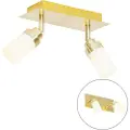 QAZQA Moderne badeværelsesspotlight messing 2-lys IP44 - Japie