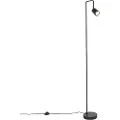 QAZQA Moderne gulvlampe sort justerbar - Java