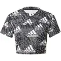 Adidas Aeroready Made Logo Print Crop T-shirt Med Korte ærmer