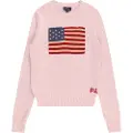 Ralph Lauren Polo Ralph Laurentil piger. 313668609003 Bomuldstrøje med lyserødt flag (7Años=130/134cm), Casual, Pink, børnetøj