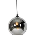 QAZQA Art Deco Pendellampe sort med røgglas - Wallace