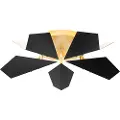 QAZQA Design loftslampe sort med guld 5-lys - Sinem
