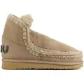 Mou Moutil kvinder. MU.FW101050A Ankelstøvler i læder Eskimo 18 glitterlogo brun (37), Fast, Ingen, Casual
