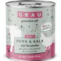 Grau Adult kornfri dåser 6 x 800 g - Kylling & Kalv