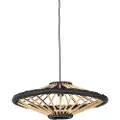 QAZQA Oriental Pendellampe Bambus med sort 60 cm - Evalin