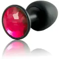 Dorcel Geisha Plug Ruby M - sort anal plug med pink sten
