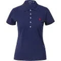 Ralph Lauren Polo Ralph Laurentil kvinder. 211870245002 Stretch poloshirt Slim Fit navy (L), Casual, Bomuld, Korte ærmer, Blå