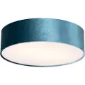 QAZQA Moderne loftslampe blå 40 cm med guld indvendigt - Drum
