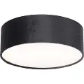 QAZQA Moderne loftslampe sort 30 cm med guld indvendig - Drum