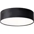 QAZQA Moderne loftslampe sort 40 cm med guld indvendig - Drum