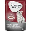 Concept for Life Maine Coon Adult Laks - Kornfri - Supplement: 12 x 85 g Maine Coon Adult Ragout