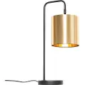 QAZQA Moderne bordlampe sort med guld - Lofty