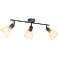QAZQA Oriental spotlight sort med bambus 3-lys - Rayan
