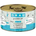 Grau Kitten kornfri dåser 12 x 200 g - Kalkun & Ørred