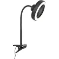 QAZQA Bordventilator sort inkl. LED 2700K - Dores