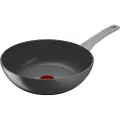 Tefal Wok RENEW ON C4271932 28 cm, grå, aluminium, Tefal
