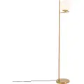 QAZQA Art Deco Gulvlampe Guld og Opal Glas - Flore