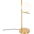 QAZQA Art Deco bordlampe guld og opal glas - Flore