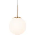 QAZQA Smart pendellampe guld med opalglas inkl. Wifi P45 - Flore